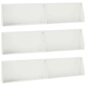 vidaXL Keerwand 6 st 100 x 12 x 30 cm Staal Wit