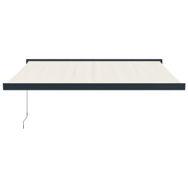 vidaXL Luifel uittrekbaar 3,5x2,5 m stof en aluminium cr&egrave;mekleurig