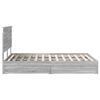 vidaXL Opslag bed met lade Grijs Sonoma 140 x 200 cm Bewerkt hout