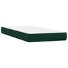 vidaXL Boxspring met matras en LED fluweel donkergroen 90x210 cm