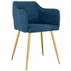 vidaXL Eetkamerstoelen 4 st fluweel blauw