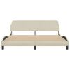 vidaXL Bedframe "Dover" stof cr&egrave;mekleurig 180x200 cm