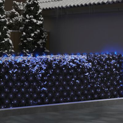 vidaXL Kerstnetverlichting 306 LED's binnen en buiten 3x3 m blauw