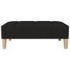 vidaXL Slaapbank 2-zits met hocker en 2 kussens stof zwart