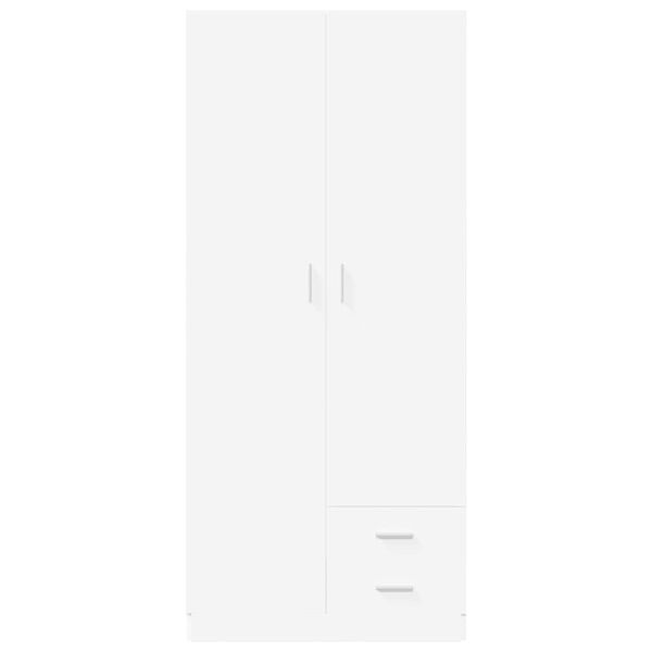 vidaXL Kledingkast 80x52x180 cm bewerkt hout wit