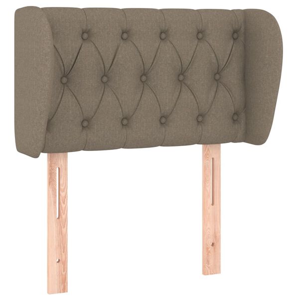 vidaXL Hoofdbord met randen 83x23x78/88 cm stof taupe