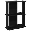 vidaXL Boekenkast 3-laags 60x30x80 cm bewerkt hout zwart