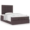 vidaXL Ottoman bed met matras 120x190 cm stof donkerbruin