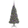 vidaXL Kunstkerstboom met Lichtjes en Ballenset Groen 120 cm PET