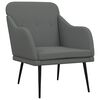 vidaXL Fauteuil 63x76x80 cm stof donkergrijs
