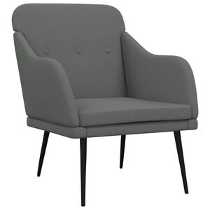vidaXL Fauteuil 63x76x80 cm stof donkergrijs