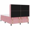 vidaXL LED Boxspring Bed met Matras Roze 140 x 190 cm Fluweel