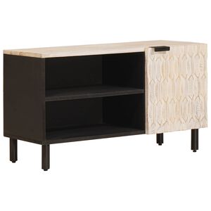 vidaXL TV-kast Witte Was Afwerking 80 x 33 x 46 cm Massief Mango Hout