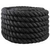 vidaXL Jute Touw 50 mm Zwart 100% Tossa jute
