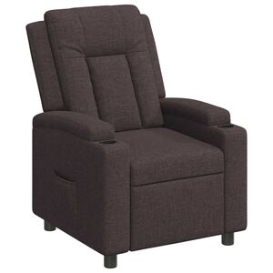 vidaXL Ligstoel Donkerbruin 75 x 95 x 100 cm Stof
