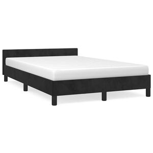 vidaXL Bedframe zonder matras 120x200 cm fluweel zwart