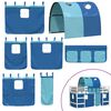 vidaXL Kinderhoogslaper met tunnel 80x200 cm massief grenenhout blauw