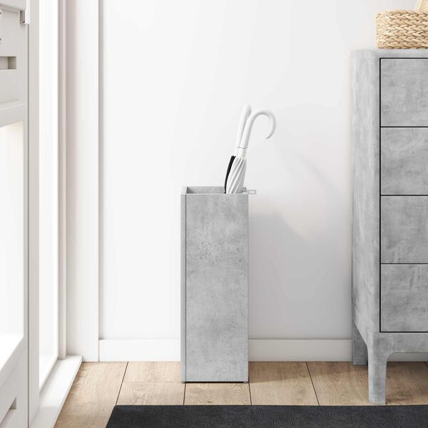 vidaXL Paraplu Standaard Beton Grijs 20 x 20 x 55,5 cm Bewerkt hout