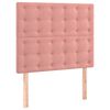 vidaXL Boxspring met matras fluweel roze 80x200 cm