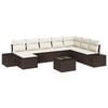 vidaXL Tuin Sofa Set met kussen 8 pcs Bruin en Crème poly rattan
