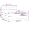 vidaXL Boxspring met matras stof lichtgrijs 160x200 cm