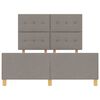 vidaXL Bedframe met hoofdeinde Taupe 140 x 190 cm Stof