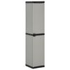 vidaXL Tuinkast met 3 schappen 34x40x168 cm grijs en zwart