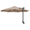 vidaXL Tuinparasol Taupe 248 x 248 x 148 cm Polyester en staal