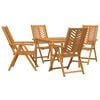 vidaXL Tuin eettafelset 5 st Bruin Massief Acaciahout