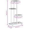 vidaXL Bloemenstandaard met wielen 4-laags 44x23x80 cm ijzer zwart