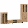 vidaXL Tv-meubelset FLORIN 3 pcs Artisan Eiken Bewerkt hout