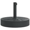 vidaXL Parasolvoet voor stokken van &Oslash;38 / 48 mm 25 kg rond