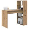 vidaXL Bureau met plank Artisan Eiken 113 x 54 x 120 cm Bewerkt hout