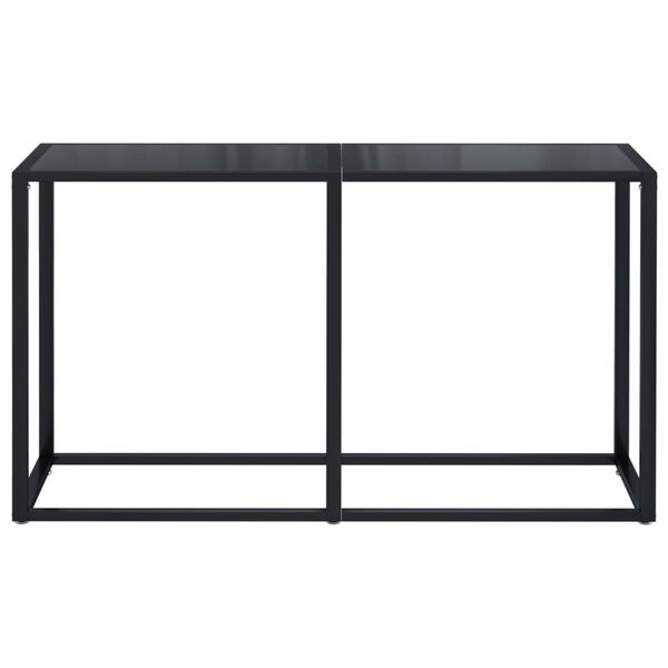 vidaXL Wandtafel 140x35x75,5 cm gehard glas zwart