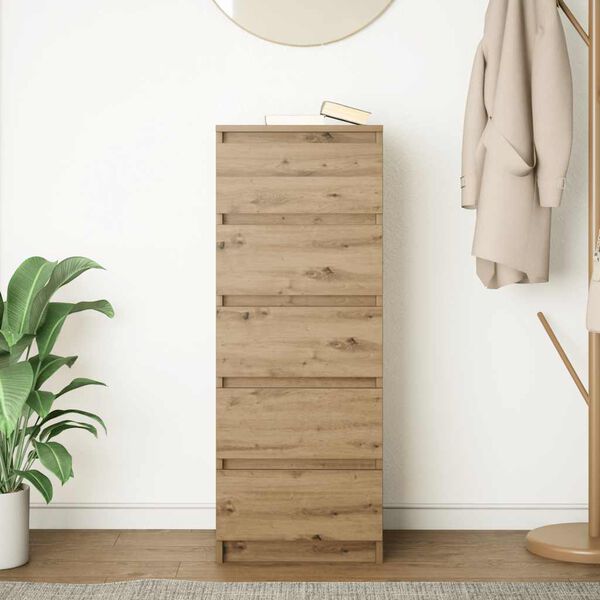 vidaXL Dressoir met lades 37,5x35x99cm spaanplaat artisanaal eikenhout