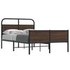 vidaXL Bedframe zonder matras bewerkt hout bruin eikenkleur 135x190 cm