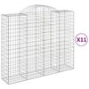 vidaXL Schanskorven 11 st gewelfd 200x50x160/180 cm ijzer