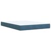 vidaXL Boxspring met matras fluweel donkerblauw 140x200 cm