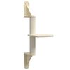vidaXL Kattenmeubel wandgemonteerd met krabpaal 85,5 cm cr&egrave;mekleurig