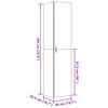 vidaXL Hoge kast 40x42,5x185 cm bewerkt hout zwart