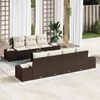 vidaXL Tuin Sofa Set met kussen 8 pcs Bruin en Cr&egrave;me poly rattan
