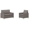 vidaXL Bankstel 2 st Taupe Stof