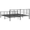 vidaXL Bedframe met hoofd- en voeteneinde metaal zwart 193x203 cm