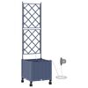 vidaXL Tuin Pot met Irrigatie en Wielen Grijs 40 x 40 x 148 cm PP