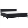vidaXL Boxspring met matras en LED fluweel zwart 180x220 cm