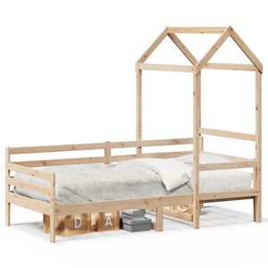 vidaXL Slaapbank met huisje 80x200 cm massief grenenhout