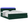 vidaXL Ottoman bed met matrassen en LED's 200x200cm fluweel