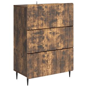 vidaXL Ladenkast 66 x 34,5 x 92 cm Bewerkt hout Gerookt eiken