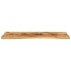 vidaXL Bureaublad met ronding 110x60x2,5 cm massief ruw mangohout