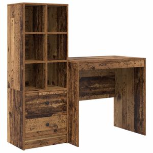 vidaXL Bureau Oudhout 125,5 x 50 x 127 cm 2 st